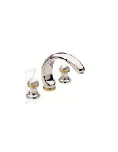 TEKA KRYSTAL BATERIA LAVABO CROMO-ORO