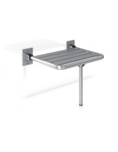 GENWEC ASIENTO ABATIBLE C/PATA ACERO INOX SATINADO