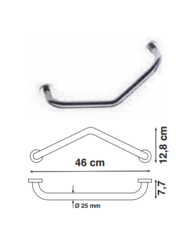 Z-JIMTEN ASA ANGULAR 46cm ACERO INOX (AISI 304)