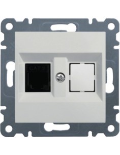 HAGER TOMA SIMPLE RJ11-RJ12 LUMINA BLPOLAR