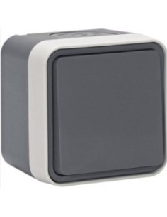 HAGER CONMUTADOR GRIS SUPERFICIE